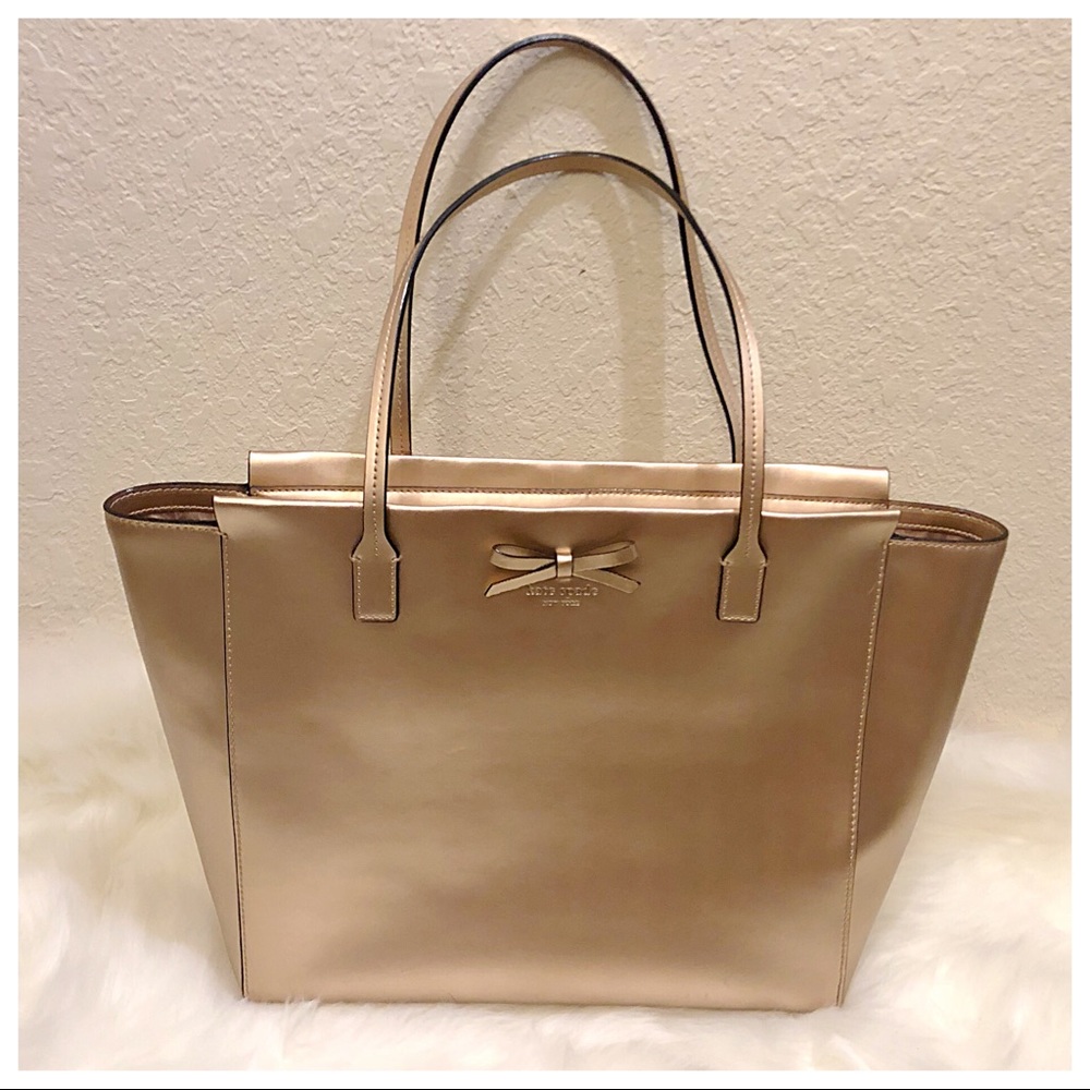 SOLD 🚫 Kate Spade Rose Gold Taden Sawyer Tote